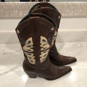 Nine West cowboy cowgirl boots size 7.5